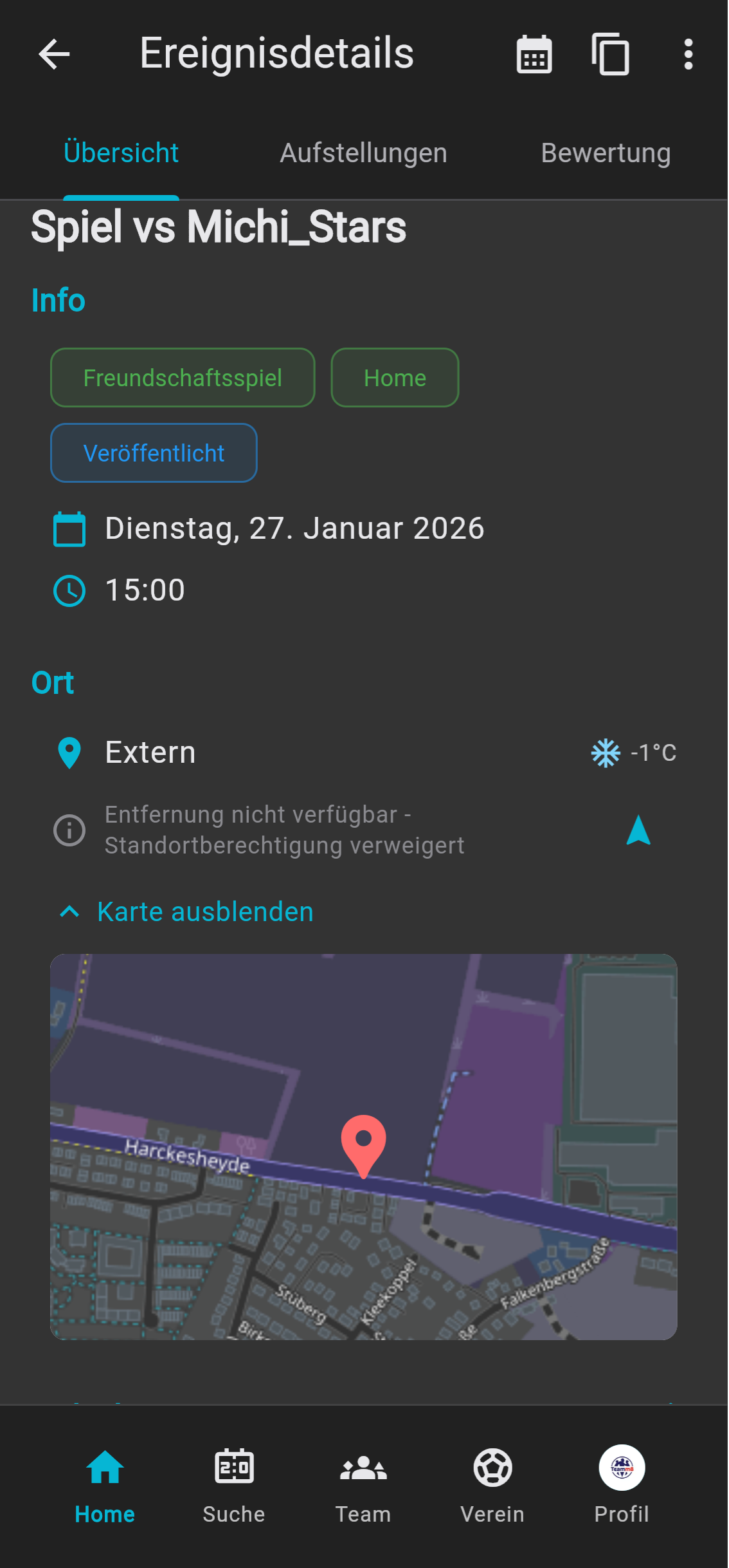 Training & Spiele - Event Details